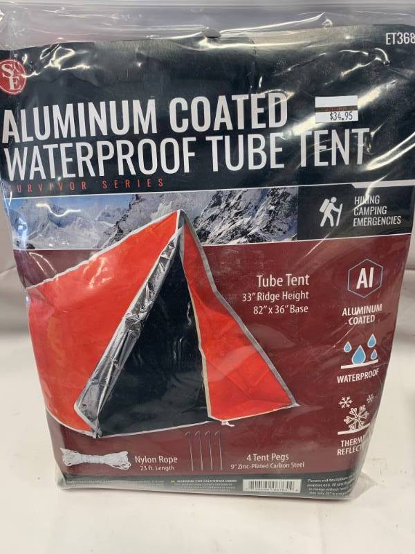 lot 2 image: Aluminum Coated Tube Tent New