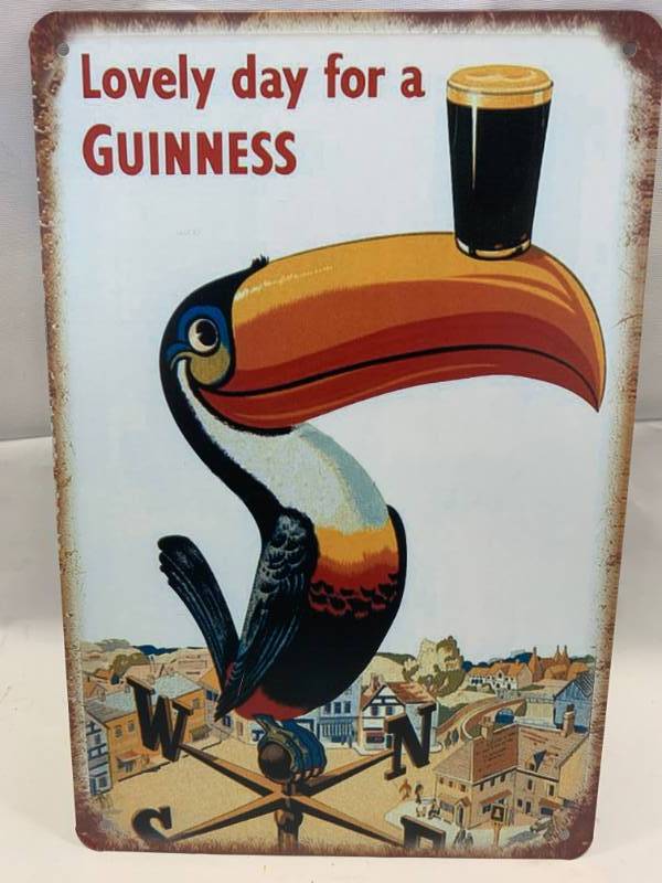 lot 7 image: Guinness Stout Metal Sign