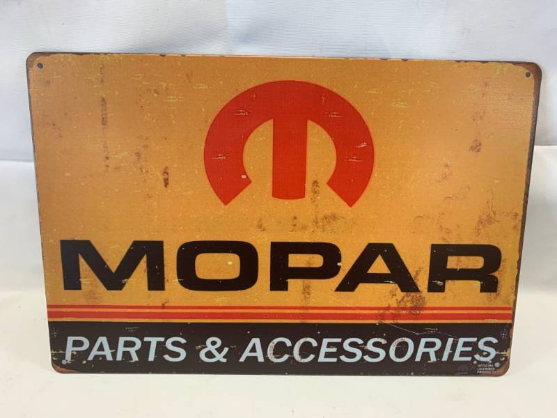 lot 35 image: Mopar Metal Sign