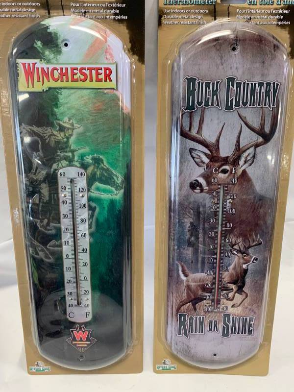 lot 56 image: Lot of 2 IndoorOutdoor Thermometers 17 Long