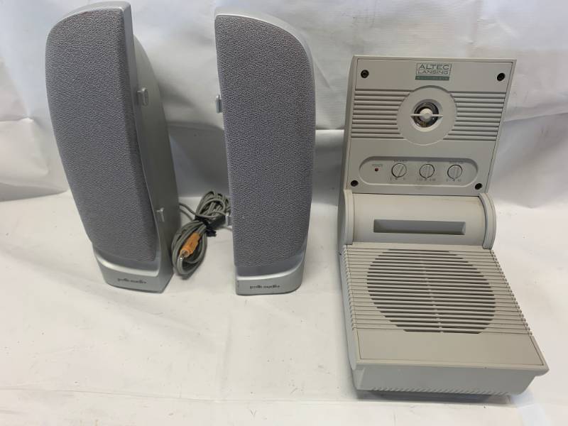 lot 86 image: Polk Audio & Altec Lansing Speakers