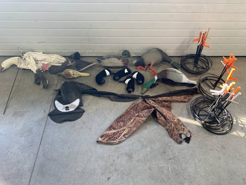 lot 92 image: Large Lot of Decoys, Stands, Etc.