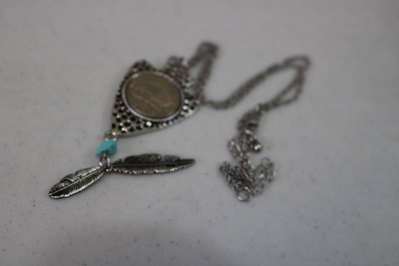 lot 345 image: Necklace made of a modern buffalo n...