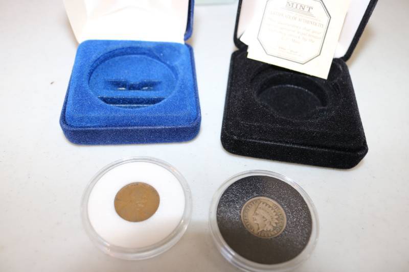 lot 363 image: 1862 and 1909 pennies...
