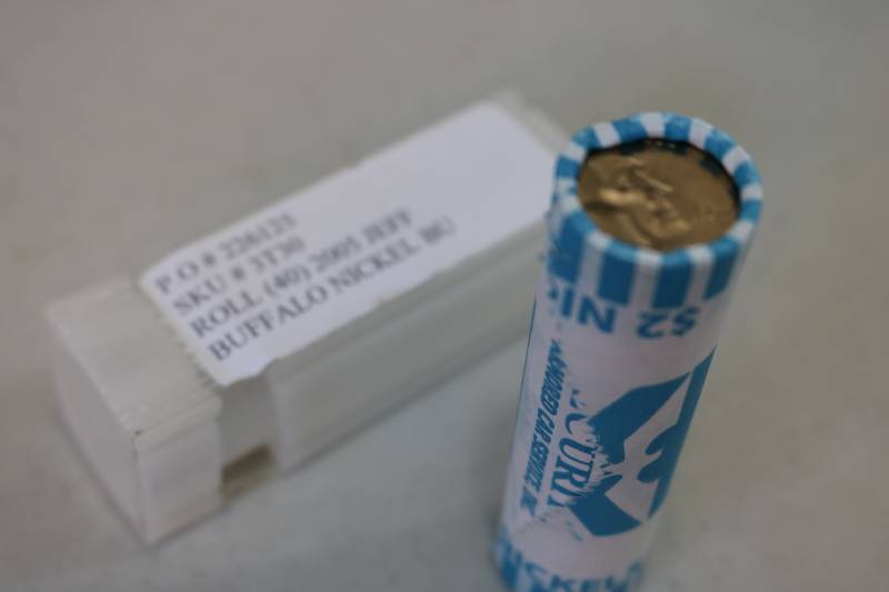 lot 378 image: Roll of 40 2005 buffalo nickels...