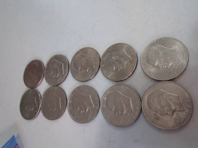 lot 397 image: 10 Eisenhower dollars...