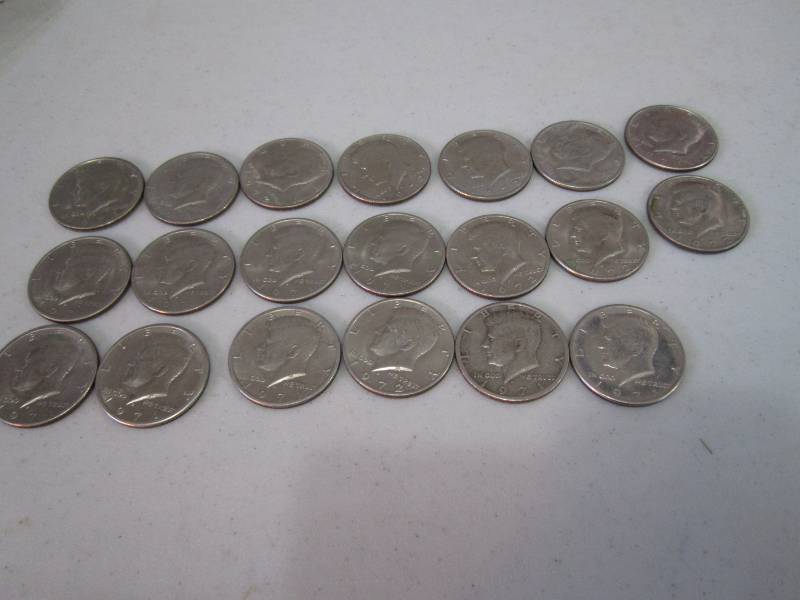 lot 403 image: $10.00 kennedy half dollar ...