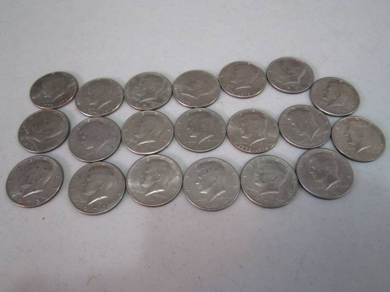 lot 406 image: $10.00 kennedy hald dollar...