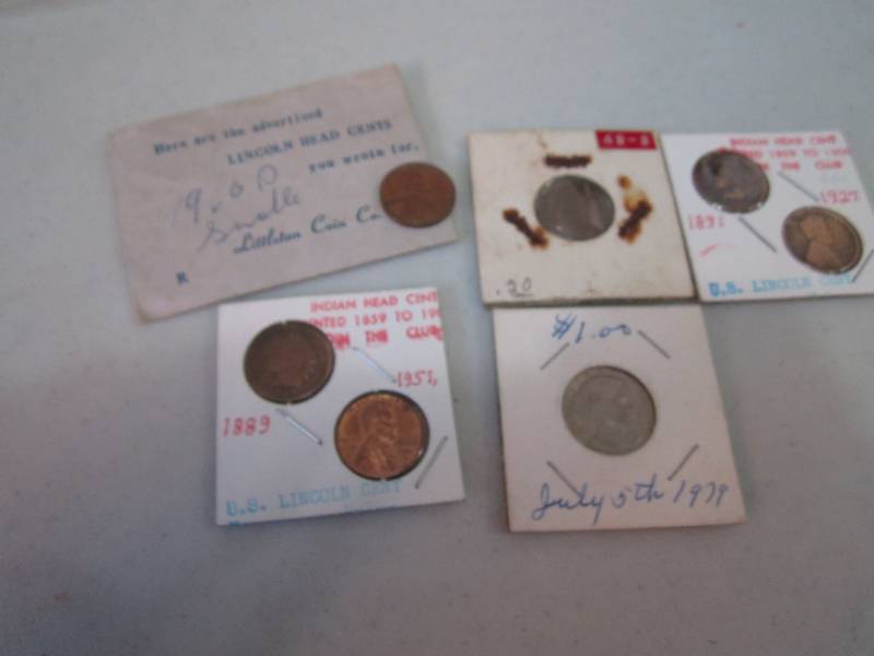 lot 428 image: Lot of pennies and a Susan B Anthon...