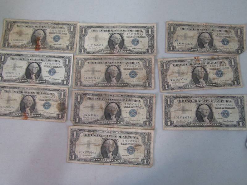 lot 150 image: 1957 Silver Certificates...