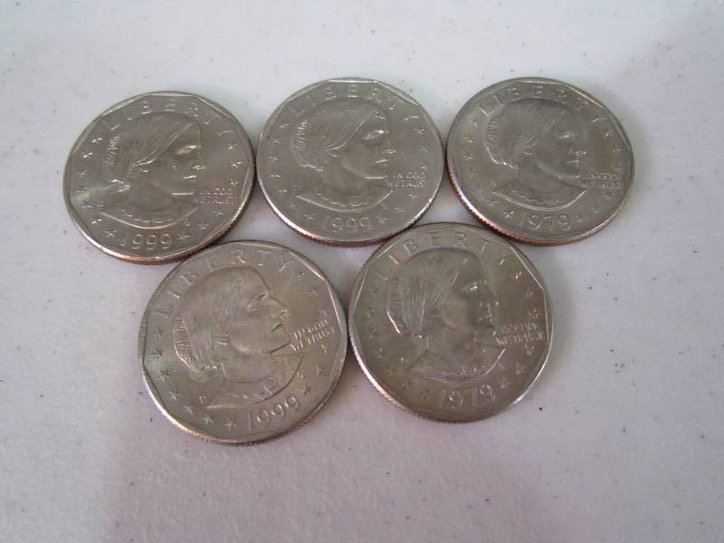 lot 161 image: 1979 and 1999 Susan B Anthony dolla...