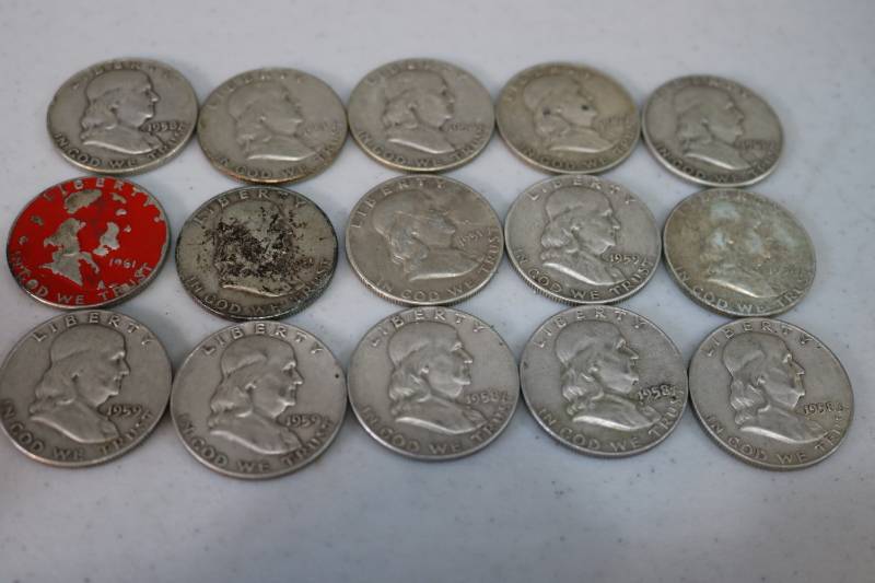 lot 194 image: Lot of Older year half dollars...