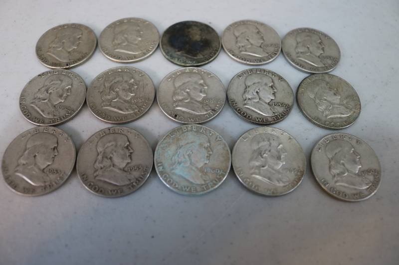 lot 195 image: Lot of Older year half dollars...