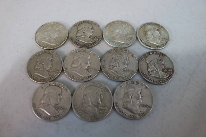 lot 196 image: Lot of Older year half dollars...
