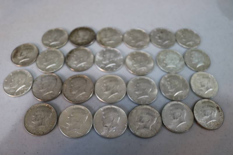 lot 197 image: Lot of 1964 Kennedy half dollars...