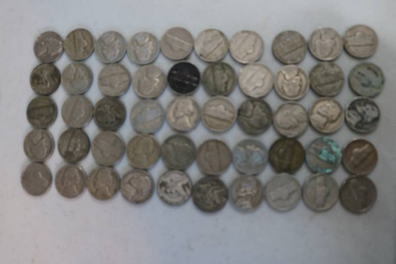 lot 207 image: 50 Pre-1960 era nickles...