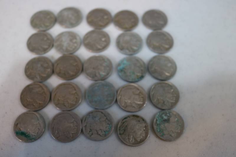 lot 216 image: 25 buffalo nickels...