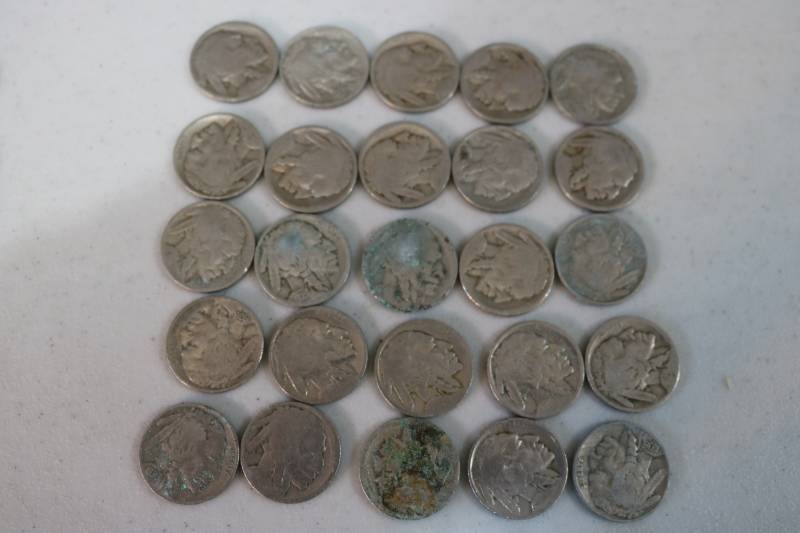 lot 217 image: 25 buffalo nickels...