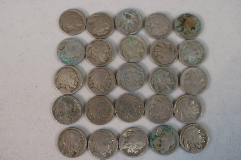 lot 218 image: 25 buffalo nickels...
