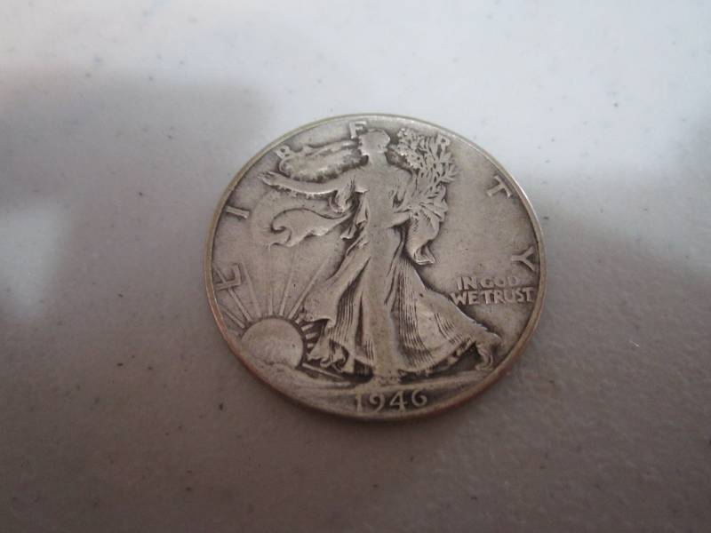 lot 238 image: 1946 half dollar...