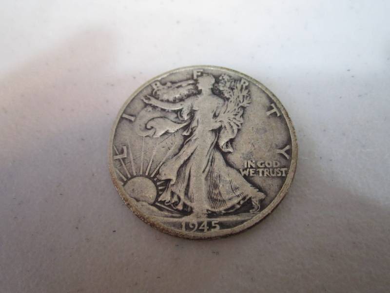 lot 249 image: 1945 D half dollar...