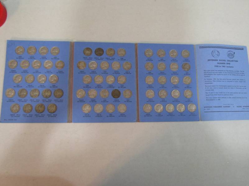 lot 267 image: Book of Jefferson nickles...