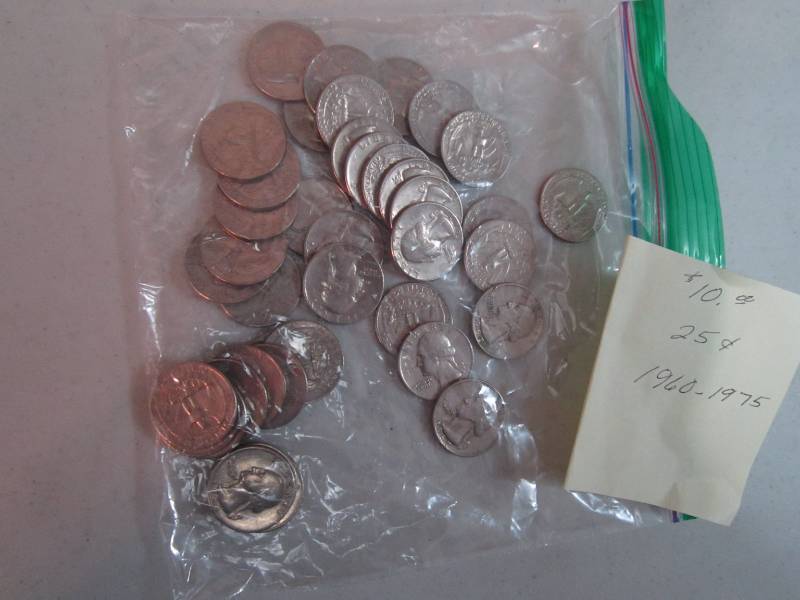 lot 268 image: $10.00 value coins 1960 - 1975 date...