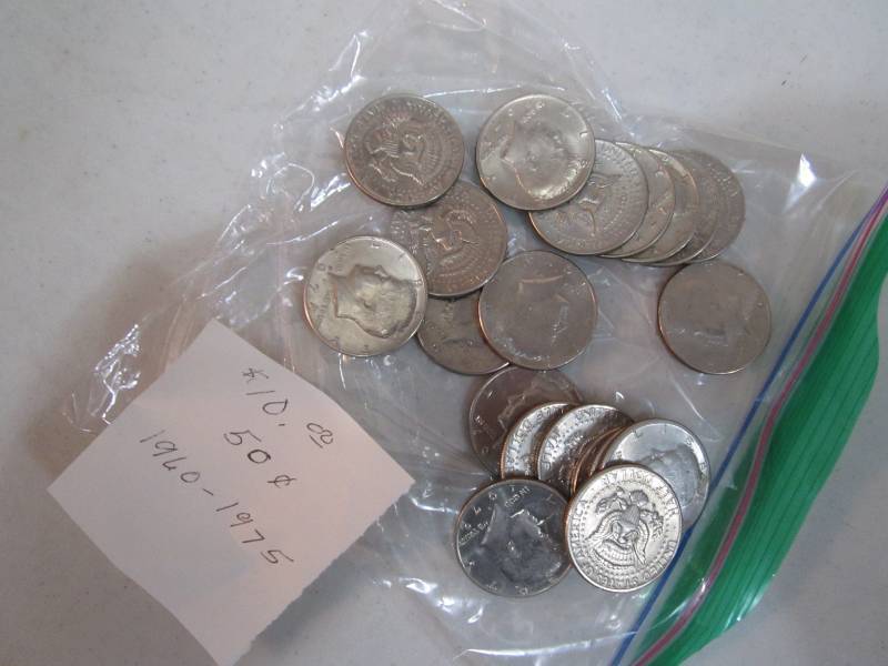 lot 271 image: $10.00 value coins 1960 - 1975 date...