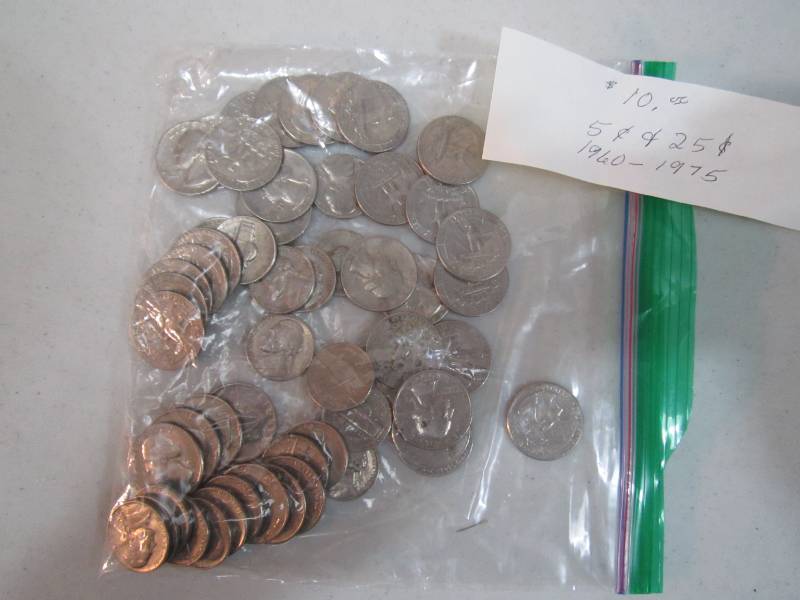 lot 274 image: $10.00 value coins 1960 - 1975 date...