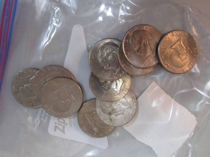 lot 289 image: $10.00 value coins 1960 - 1975 date...