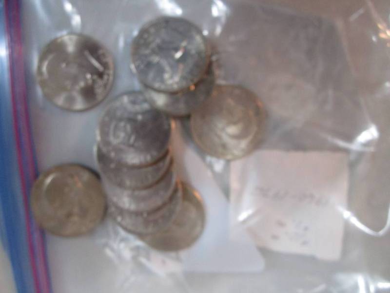 lot 290 image: $10.00 value coins 1960 - 1975 date...