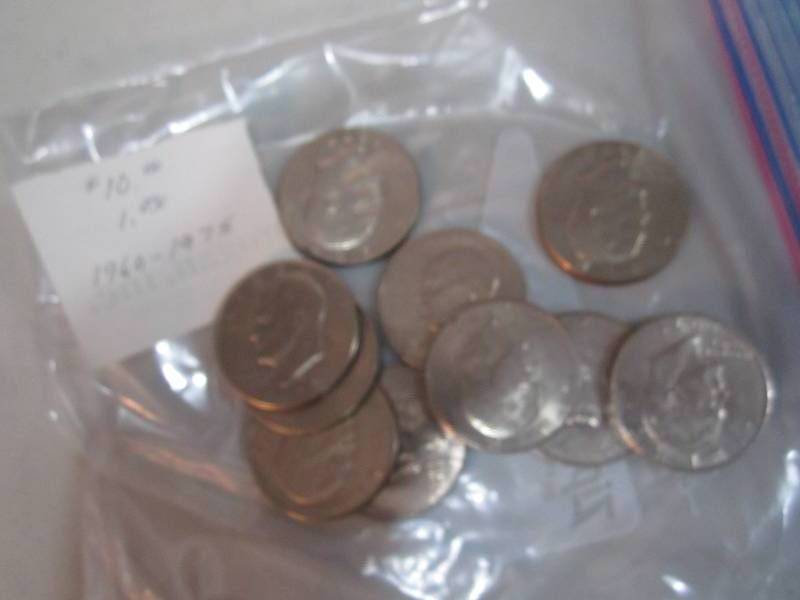 lot 293 image: $10.00 value coins 1960 - 1975 date...
