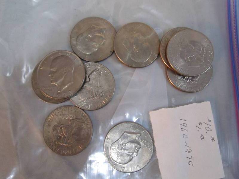 lot 296 image: $10.00 value coins 1960 - 1975 date...