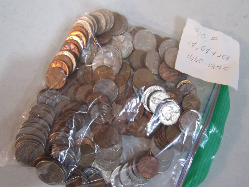 lot 297 image: $10.00 value coins 1960 - 1975 date...