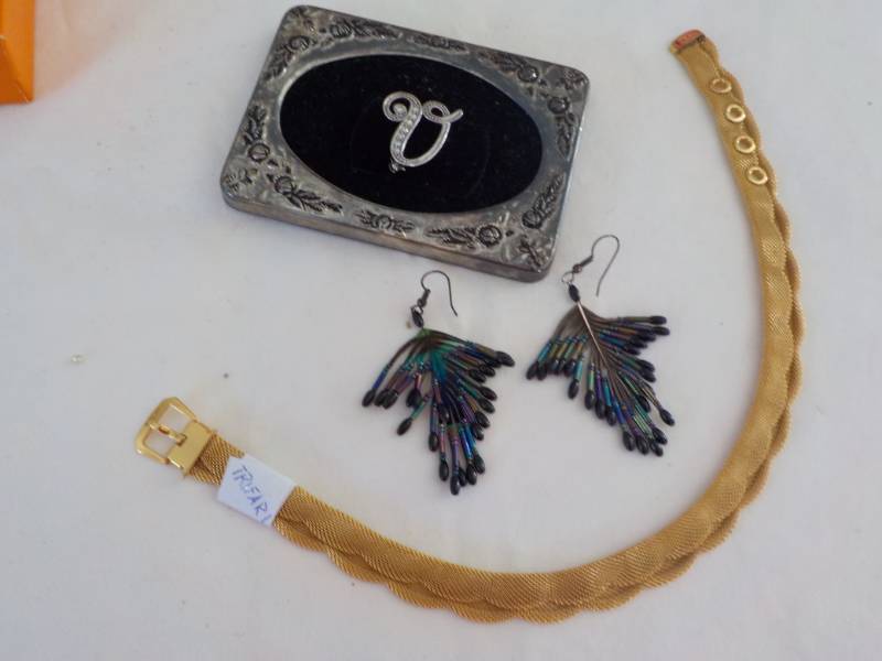 lot 26 image: Trifari Necklace, Peacock Earrings,...