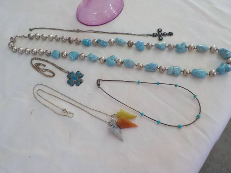 lot 36 image: Turquoise, some with .925 Silver...