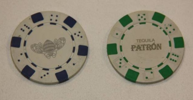 lot 3 image: Large Lot of Patron Branded Promotional Poker Chips