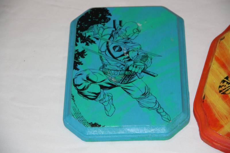 lot 48 image: GI Joe Wooden Image Transfer Plaques Custom Art Lot  3 Items