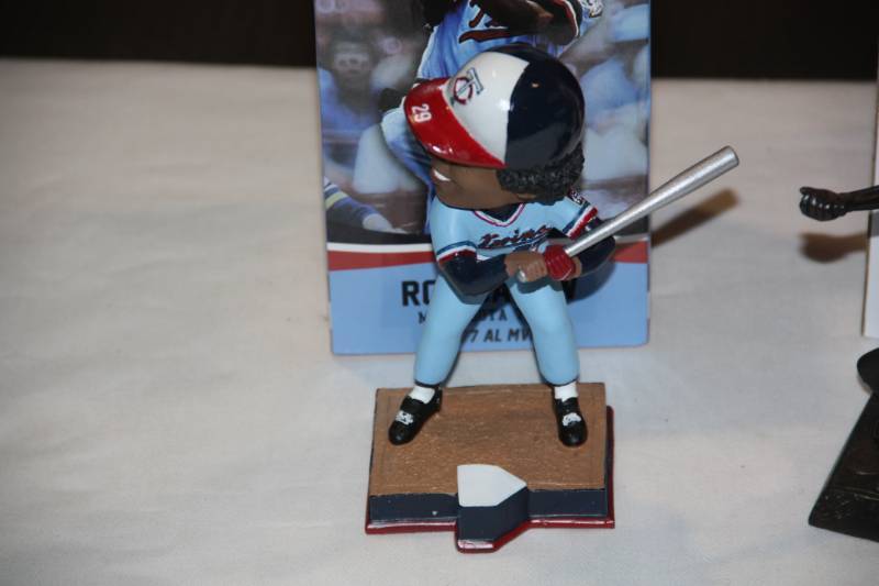 lot 65 image: Minnesota Twins Rod Carew Bobblehead and Statue