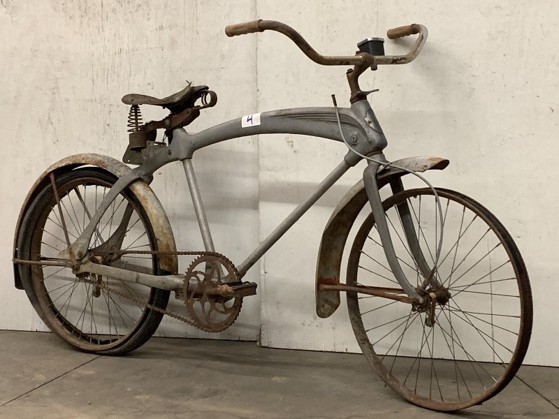 lot 4 image: Antique Wards Hawthorne Aluminum Bicycle