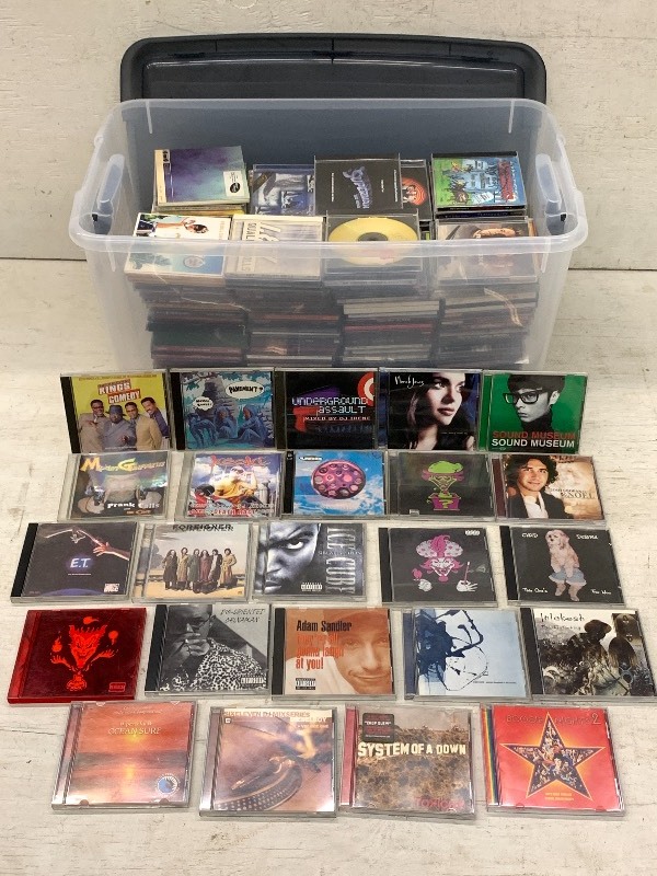 lot 13 image: Tote Of Assorted Music CDs & More