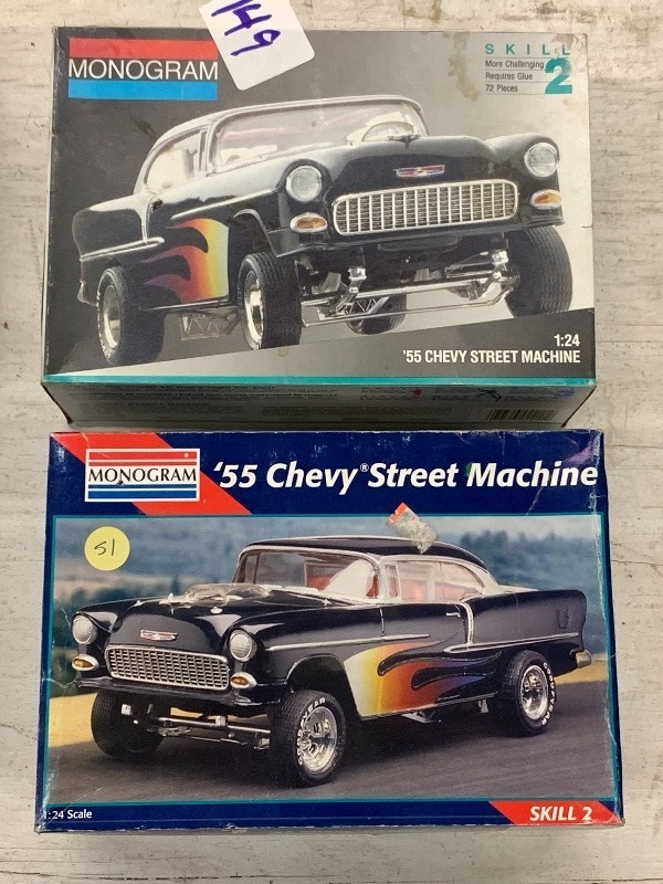 lot 149 image: (2) Monogram 1955 Chevy Street Mach...