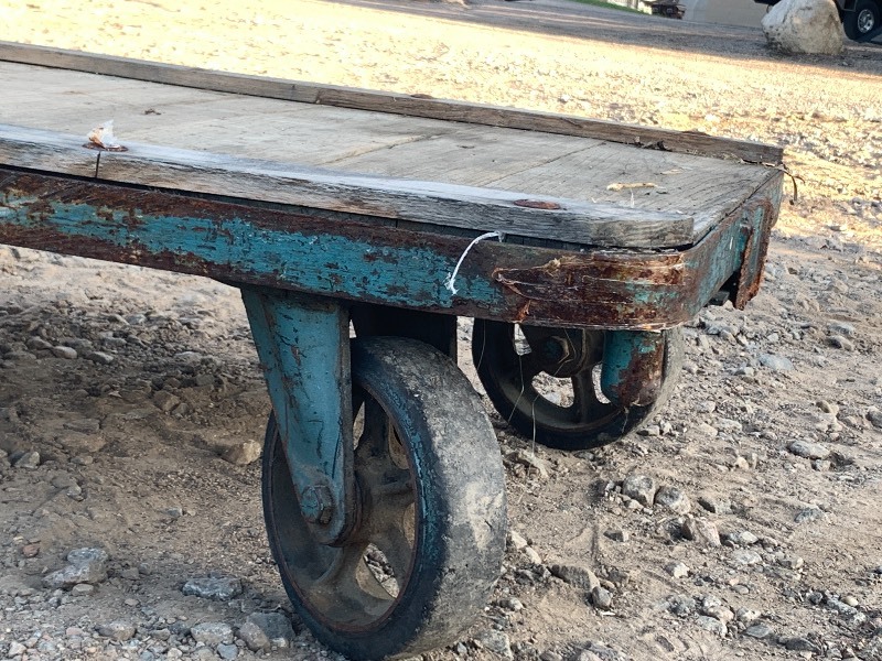 lot 11 image: Vintage Warehouse Cart