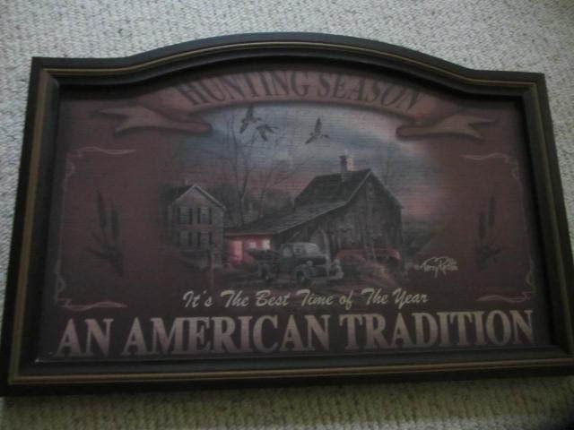 lot 118 image: Hunting Season Redlin Plaque
