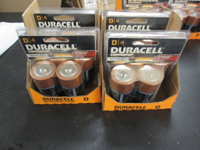 lot 163 image: Lot of 2 - 4pk Duracell D Batteries...