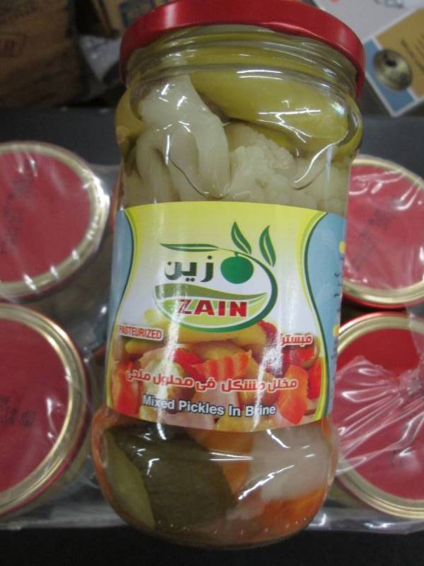 lot 189 image: 2 Cases of 6 Jars Zain Mixed Pickle...