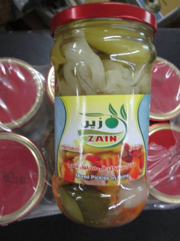 lot 190 image: 2 Cases of 6 Jars Zain Mixed Pickle...