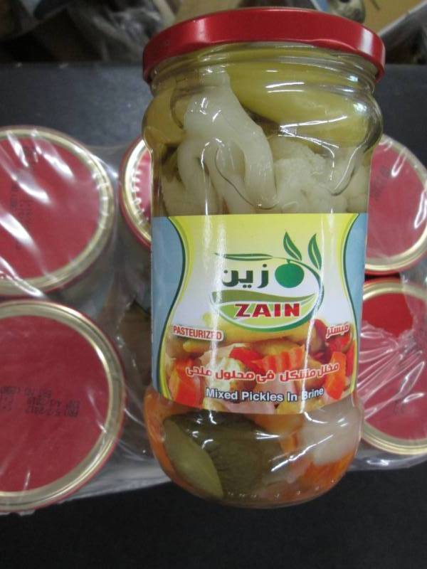 lot 191 image: 2 Cases of 6 Jars Zain Mixed Pickle...