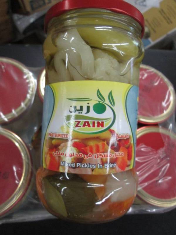 lot 192 image: 2 Cases of 6 Jars Zain Mixed Pickle...