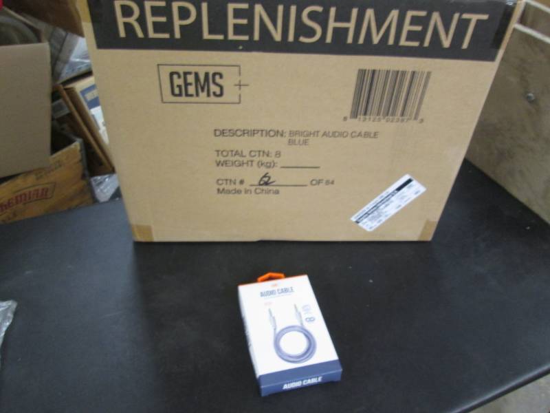 lot 200 image: Case of 48 Gems Braided Audio Cable...